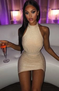 C.F Allissa Mini Dress - Gold Sparkle