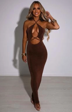 B.D Alondra Maxi Dress - Chocolate NEW ARRIVALS