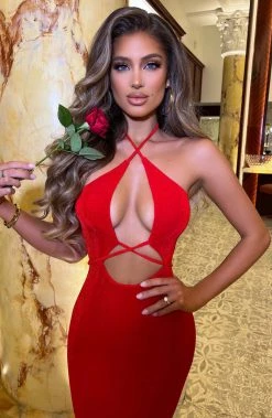 B.D Alondra Maxi Dress - Red