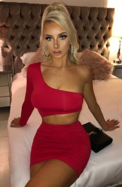 L.F NEW ARRIVALS Alyssa Mini Dress - Red