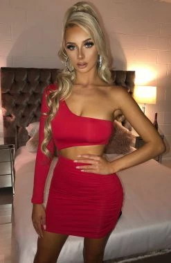 L.F NEW ARRIVALS Alyssa Mini Dress - Red