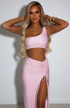 L.F Alyssia Crop - Pink Sparkle NEW ARRIVALS
