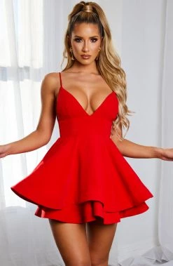 Z.Y Amanda Mini Dress - Red NEW ARRIVALS