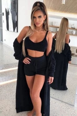 C.F Amber Cozy Cardigan - Black