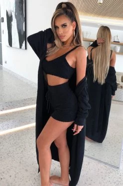 C.F Amber Cozy Cardigan - Black