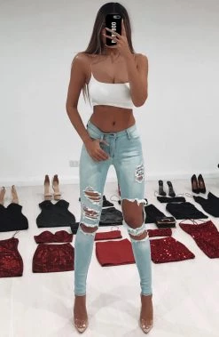 V.B CLOTHING Amelia Jeans - Light Blue