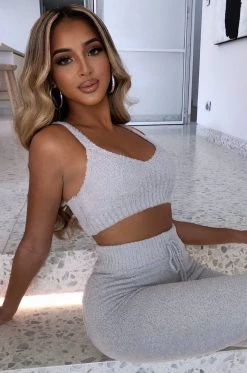 C.F Amira Cozy Crop - Grey NEW ARRIVALS