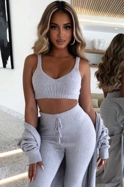 C.F Amira Cozy Crop - Grey NEW ARRIVALS