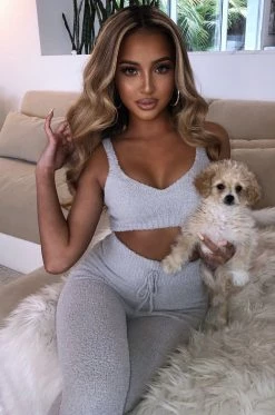 C.F Amira Cozy Crop - Grey NEW ARRIVALS