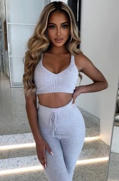 C.F Amira Cozy Crop - Grey NEW ARRIVALS