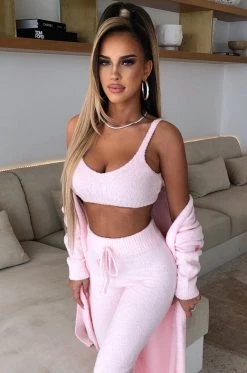 C.F Amira Cozy Crop - Baby Pink NEW ARRIVALS