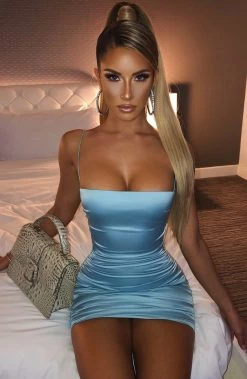 C.F NEW ARRIVALS Anastasia Mini Dress - Baby Blue