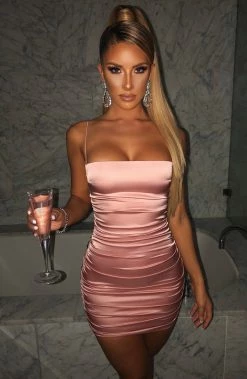 C.F NEW ARRIVALS Anastasia Mini Dress - Baby Pink