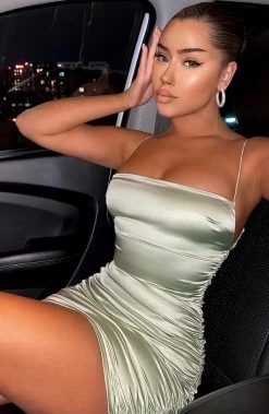 C.F Anastasia Mini Dress - Moss Green