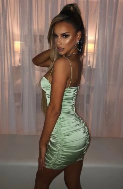 C.F Anastasia Mini Dress - Moss Green