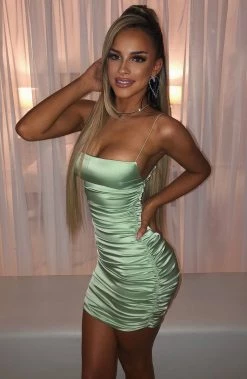 C.F Anastasia Mini Dress - Moss Green