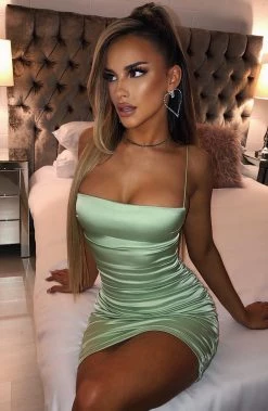 C.F Anastasia Mini Dress - Moss Green