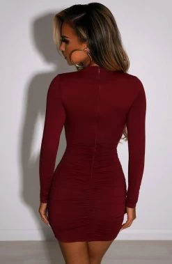 M.T Andrea Mini Dress - Burgundy