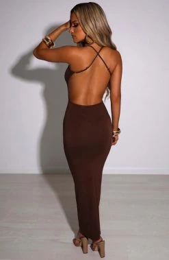 L.F NEW ARRIVALS Angelita Maxi Dress - Chocolate