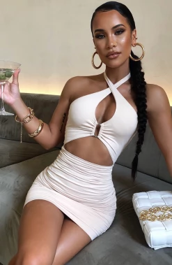 M.T Annetta Mini Dress - Nude