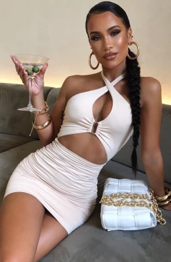 M.T Annetta Mini Dress - Nude