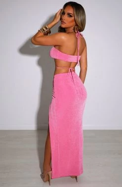 L.F NEW ARRIVALS Ariela Maxi Skirt - Bubblegum