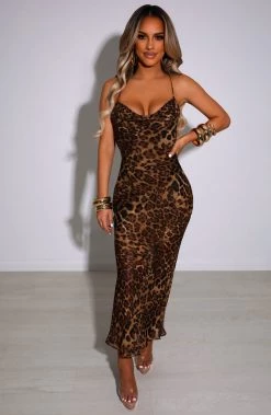 M.T Arriella Maxi Dress - Leopard Print