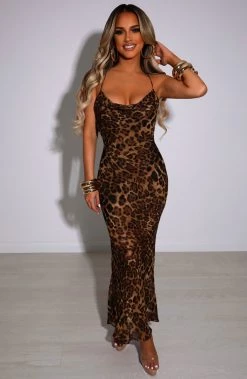 M.T Arriella Maxi Dress - Leopard Print