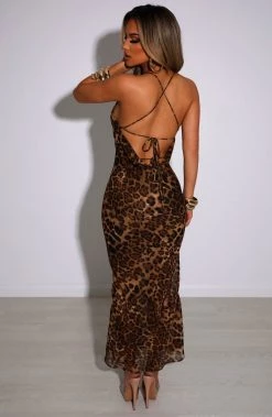 M.T Arriella Maxi Dress - Leopard Print