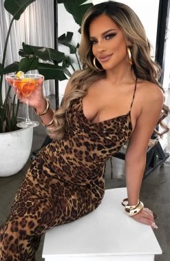 M.T Arriella Maxi Dress - Leopard Print