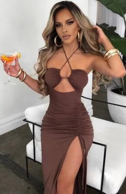 L.F Athina Maxi Dress - Chocolate NEW ARRIVALS