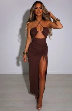 L.F Athina Maxi Dress - Chocolate NEW ARRIVALS