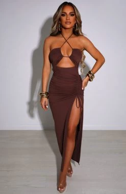 L.F Athina Maxi Dress - Chocolate NEW ARRIVALS