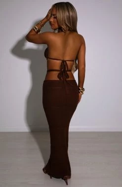 T.T Aubery Maxi Skirt - Chocolate NEW ARRIVALS