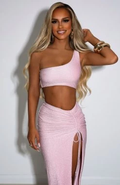 L.F Alyssia Crop - Pink Sparkle NEW ARRIVALS