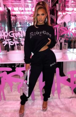 Z.Y Babyboo Diamante Jumper - Black BACK IN