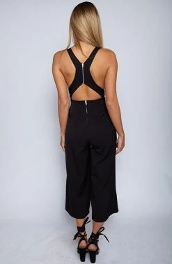 Babyboo Fashion Jumpsuits Totally Down Jumpsuit - Black