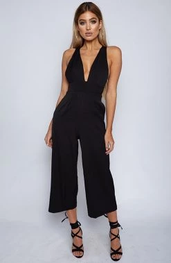 Babyboo Fashion Jumpsuits Totally Down Jumpsuit - Black