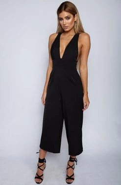 Babyboo Fashion Jumpsuits Totally Down Jumpsuit - Black