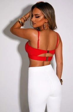 C.F NEW ARRIVALS Brienna Top - Red