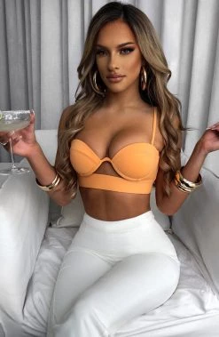 C.F NEW ARRIVALS Brienna Top - Tangerine