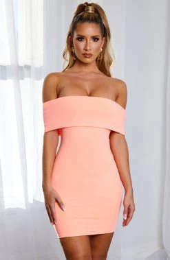 L.F Brittney Mini Dress - Neon Peach