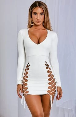 S.D NEW ARRIVALS Candy Mini Dress - White