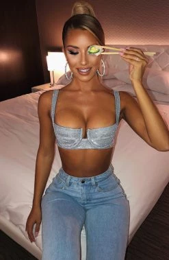 S.D NEW ARRIVALS Estera Top - Silver Sparkle