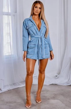 L.F Charlize Shirt Dress - Light Denim