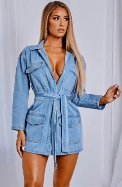 L.F Charlize Shirt Dress - Light Denim