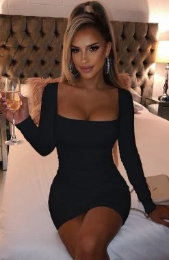 M.T Candice Mini Dress - Black NEW ARRIVALS