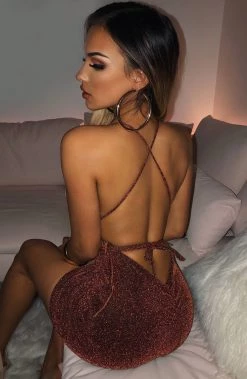 L.F Capri Mini Dress - Bronze Sparkle NEW ARRIVALS