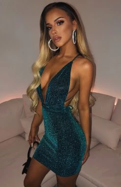 L.F Capri Mini Dress - Emerald Sparkle