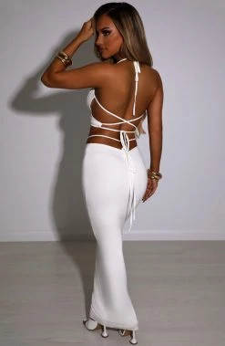 R.F Leticia Maxi Skirt - White NEW ARRIVALS